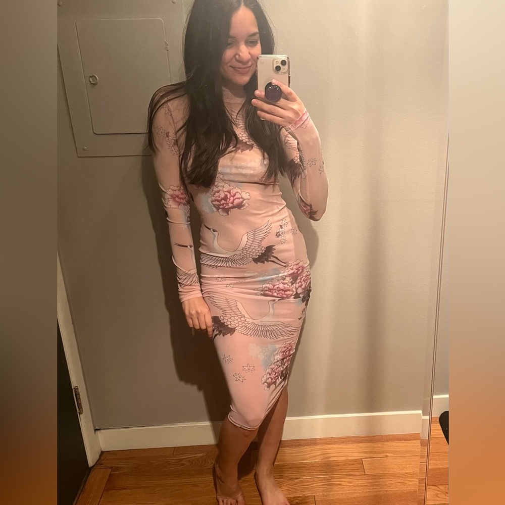 Jaded London - Transparent second skin. Mesh, tight bodycon dress 🌸